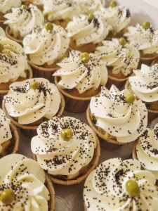 Mini cupcakes petit pois Pâtisserie Nanette